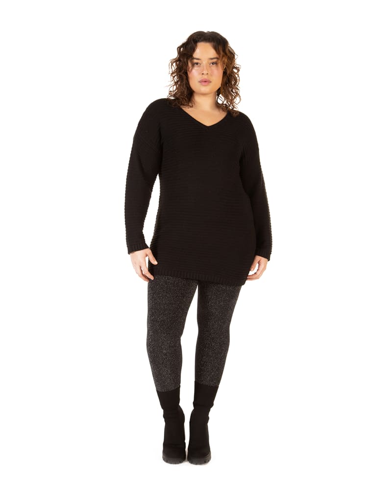 Plus size model wearing Mirabelle Sweater Tunic by Dex Plus | Dia&Co | dia_product_style_image_id:168483